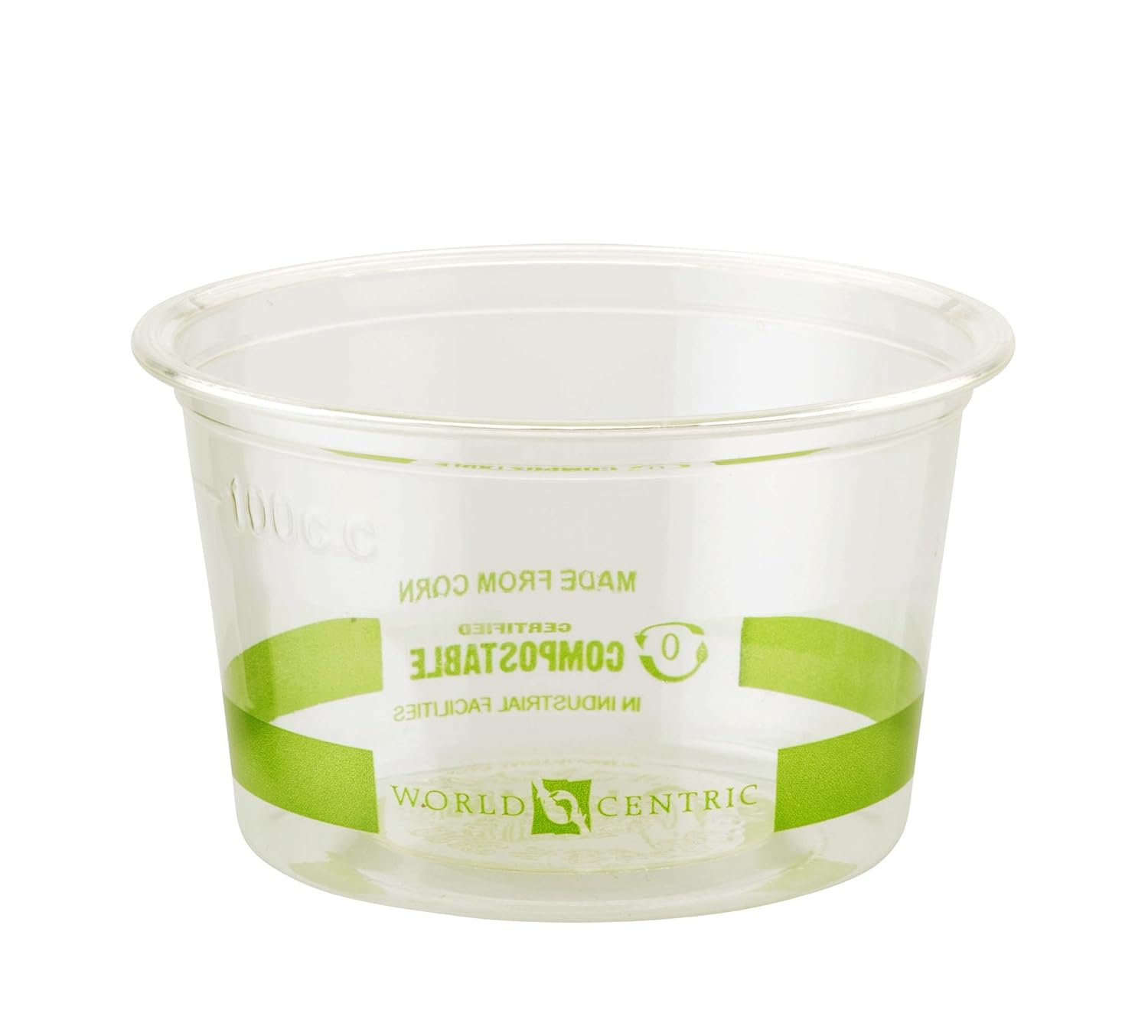 World Centric Compostable PLA Corn Souffle Cup, 4Ounce 110F, 1000 ct