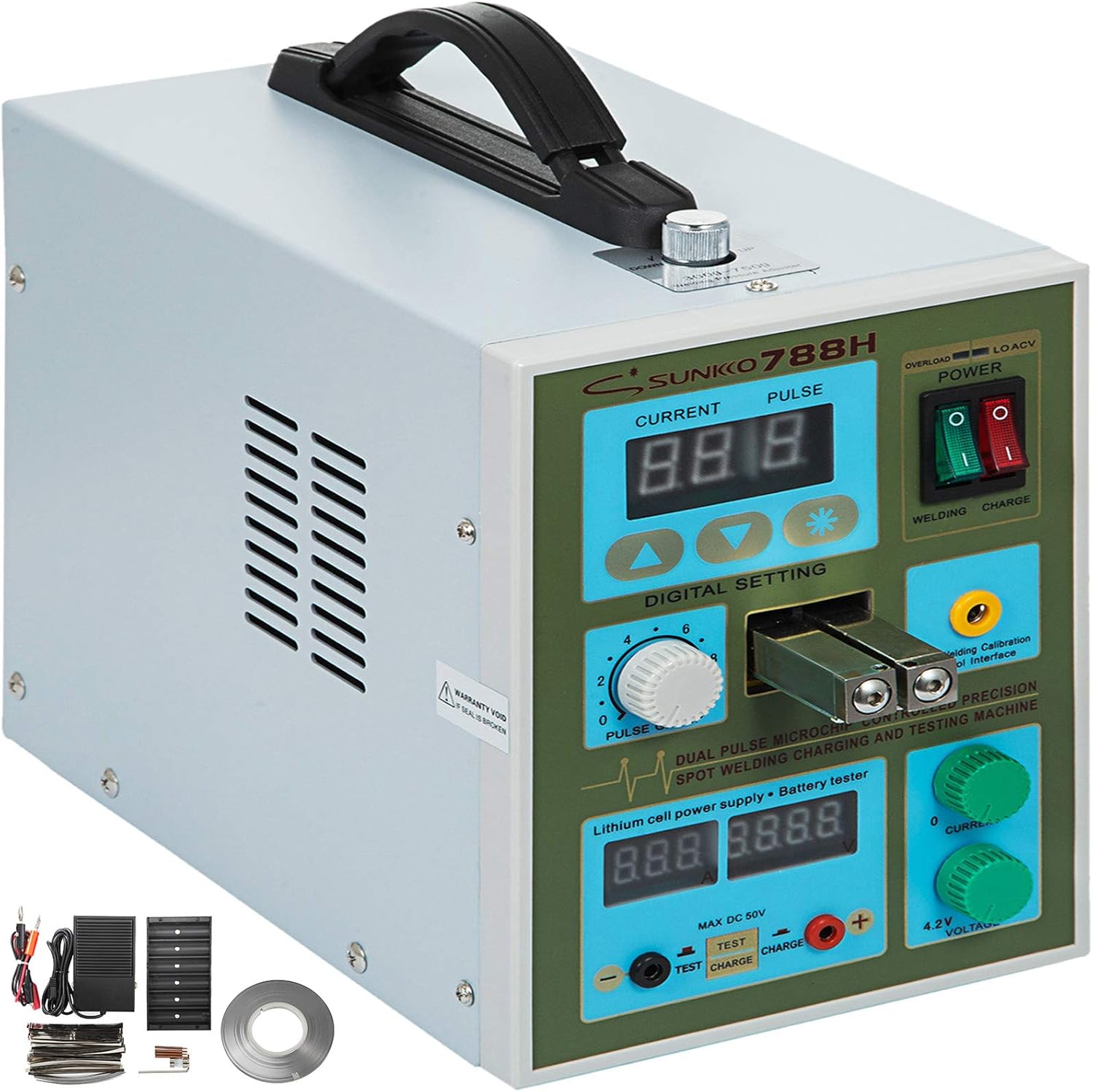 Mophorn 788H Pulse Spot Welder 0.2mm Battery Welding Machine 110V