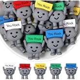 Gejoy 25 Pcs Mini Rubber You Rock Toys You Rock Tiny Positive Figures | Tiny Figurines to Hide, Miniature Gifts with Motivational Quote, Birthday Encouragement Gifts for Coworker Staff Desk Decor