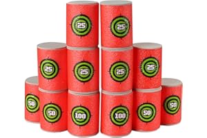 Dreampark Bullet Darts Target for Nerf N-Strike Elite Series Blasters 24pcs Pack Soft EVA Material (Red)