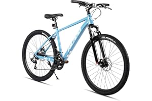 HH HILAND HILAND 26 Inch Mens and Womens Mountain Bike,21 Speed Mountain Bicycle with Dual Disc Brake, Front Suspension Fork, High Carbon Steel Frame Urban Commuter Bike for Adults