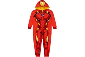 Marvel Iron Man Onesie | Avengers Fleece Onesie | Boys Onesie Pajamas | Iron Man Boys Pajamas