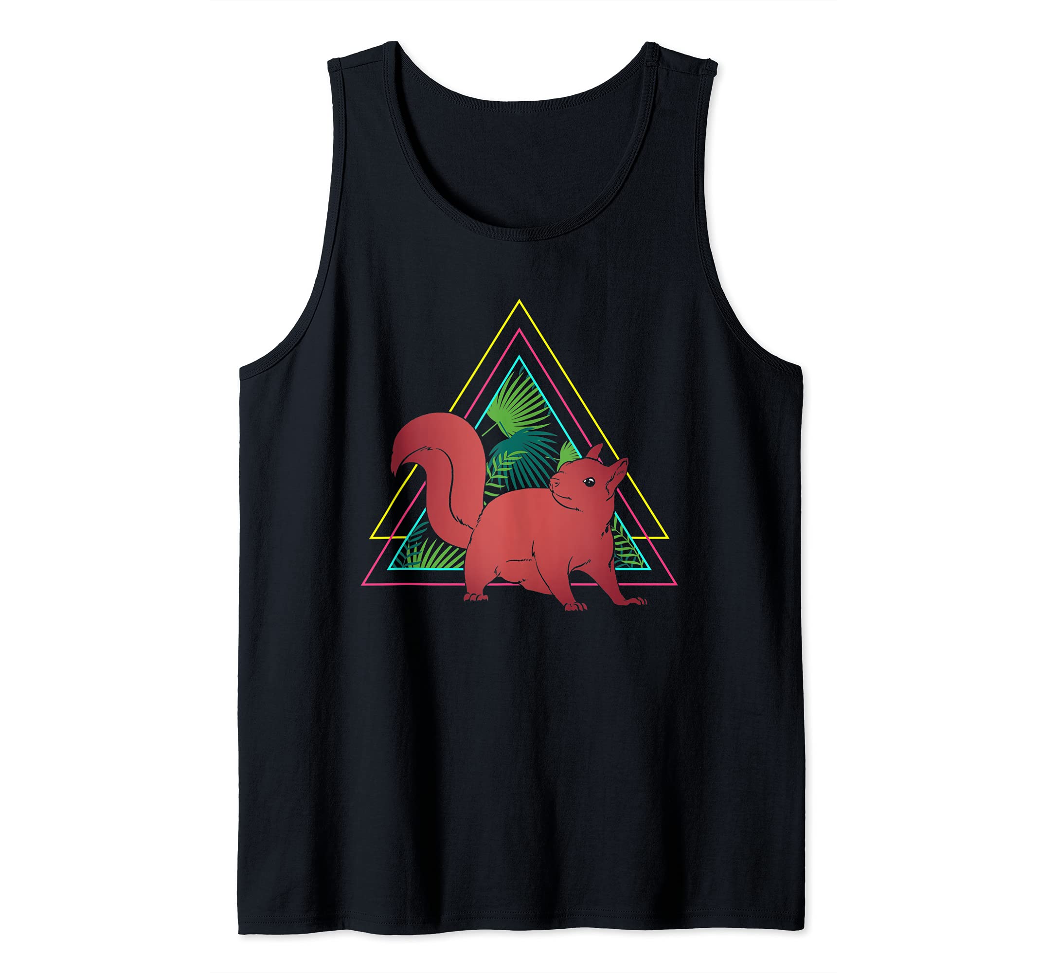 Nature Forest Animal Squirrel Lover Triangle Squirrel Tank Top
