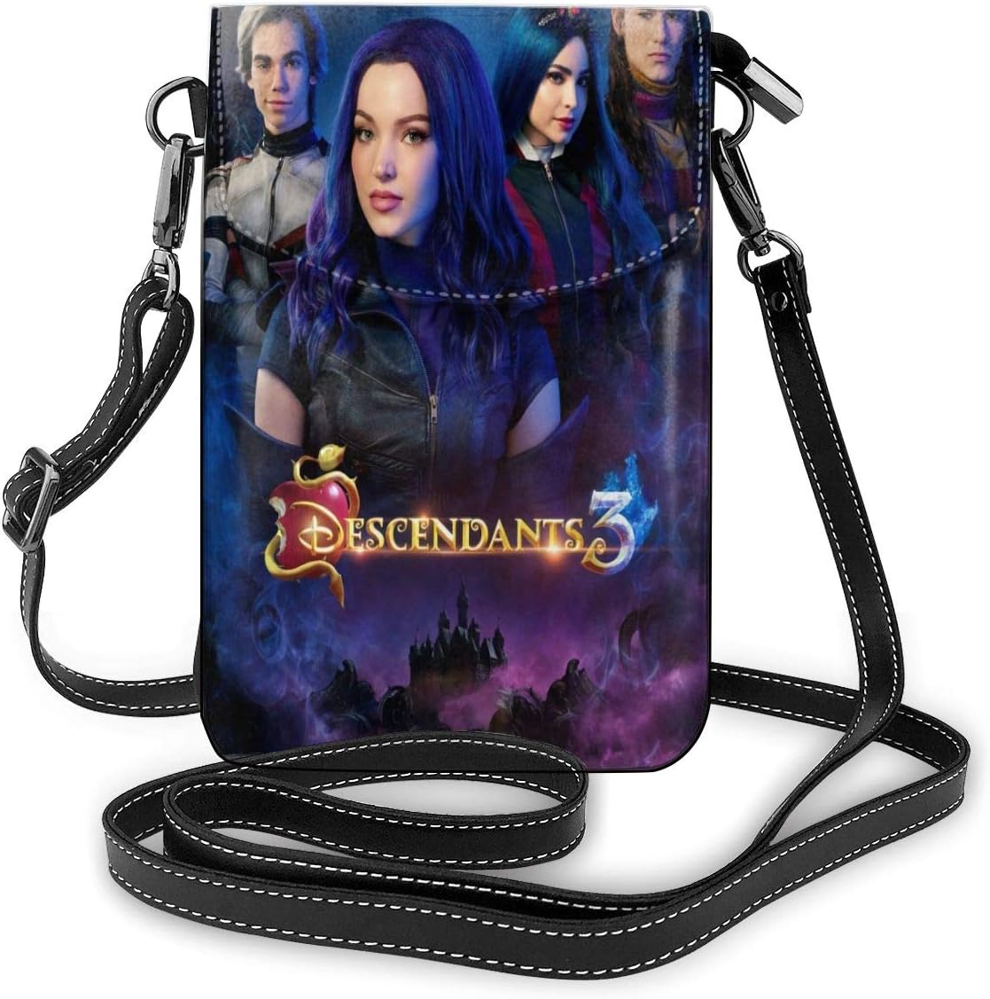 YiwuYshi Descendants 3 Women's Small Crossbody Cell Phone Pocket, Mobile Phone Shoulder Bag, Card Bag, Wallet