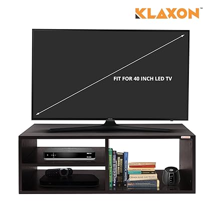 Klaxon Oscar Decor Wooden TV Stand (Matte Finish, Brown)