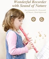 Eastar ERS-21GP Soprano Recorder Pink with Cleaning Kit Thumb Rest view 3