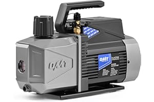 Orion Motor Tech 14.4 cfm 2 Stage Vacuum Pump, 1.5 hp Rotary Vane HVAC Vacuum Pump with 1.5 Micron Ultimate Vacuum, AC Vacuum Pump for R134a R22 R410A