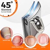 DRMODE Nail Clippers for Thick Nails Large Opening 16mm Slanted Curved Blade view 6