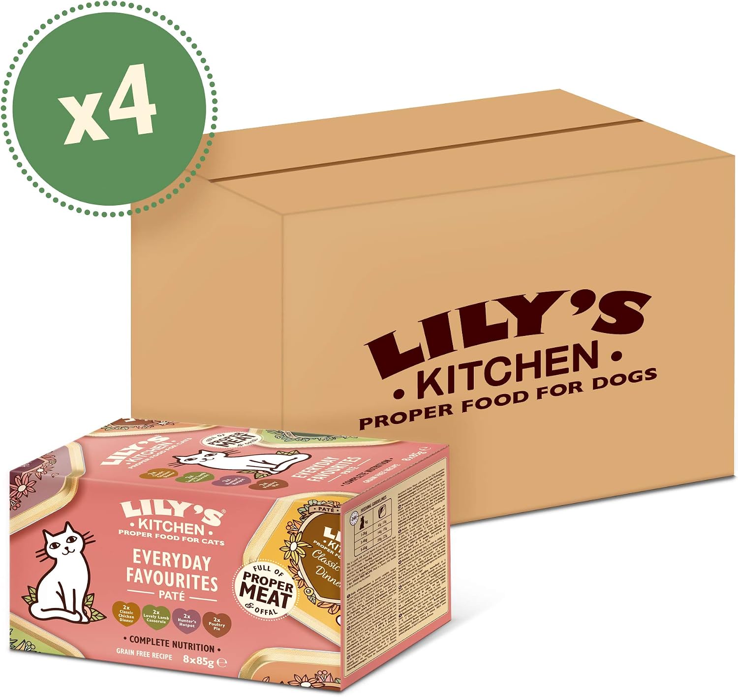 Lily’s Kitchen Smooth Paté Selection Complete Nutrition Adult Cat Food 4 x (8 x 85g), red, 680 g (Pack of 4) - Image 3