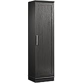 Sauder HomePlus Kitchen Pantry Storage Cabinet Slim Single Door with Adjustable Shelves, Living Room Storage Cabinet, in Raven Oak
