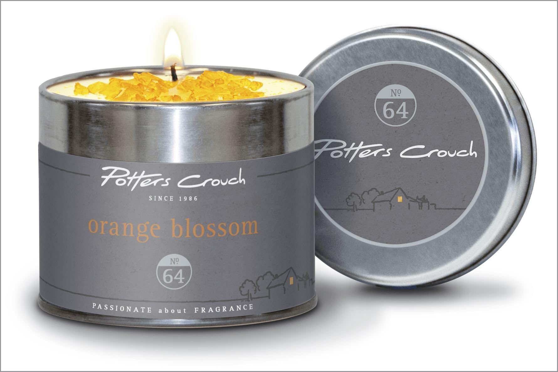 Potters Crouch Orange Blossom Scented Candle in Tin