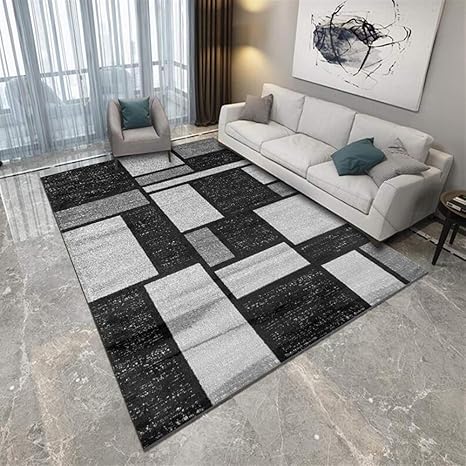 Ommda Teppiche Wohnzimmer Modern Designer Rechteckig Anti Rutsch Teppich Muster Laufer Geometrie Antirutschmatte Gross Grosse 100x200cm Amazon De Kuche Haushalt
