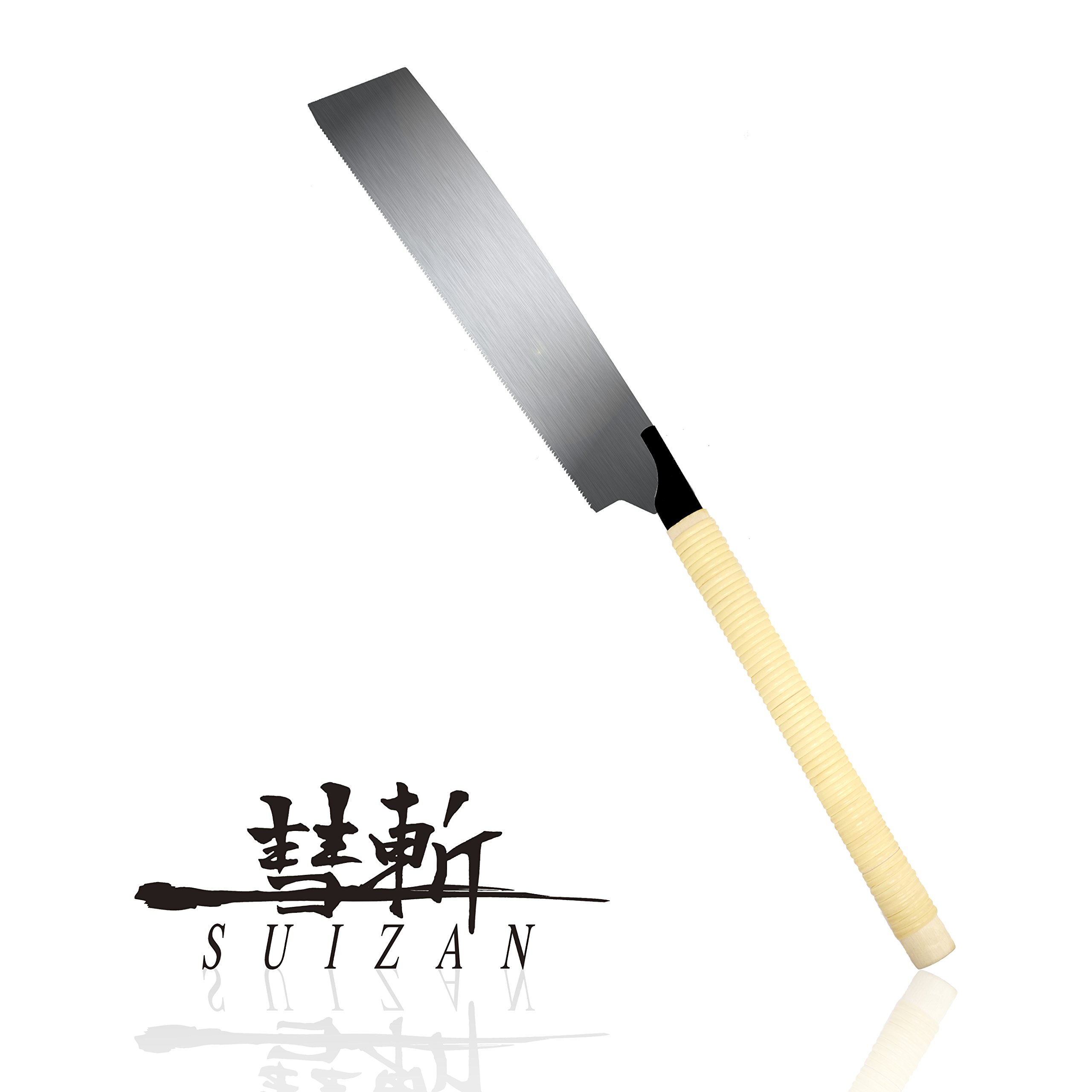SUIZAN Japanese Hand Saw 10 inch Kataba (Single Edge) Pull Saw for