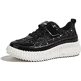 LUCKY STEP Kid's Glitter Running Sneaker Sparkly Braided Shiny Bling Princess Shoes School Athletic Walking Shoes for Children/Boys/Girls