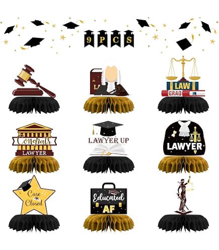 Big JD Energy Banner – Schwarz-Gold Glitter, DIY-Banner Für Law School Abschlussfeier 2023