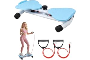 Hualonger Waist Twister Machine, Ab Twister Board with Resistance Bands - 300 lbs Capacity Home Exercise Equipment for Belly Fat, Core Workout - Noiseless & Anti-Slip for Women/Men