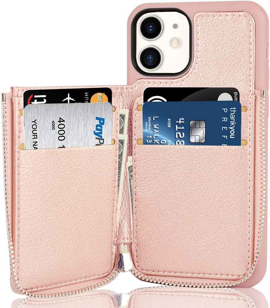 iPhone 11 Wallet Case, LAMEEKU iPhone 11 Zipper Wallet Case
