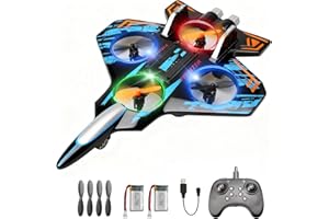 HRZPACT Foam Remote Control Airplanes, 360° Flip Jet Fighter Stunt Roll RC Plane Remote Control Airplane Toy