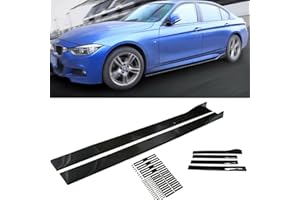 ORIVIN Universal Car Side Skirt Upgrade Three-Section 78.7" Car Rocker Panels Side Skirt Body Kit Extended Split Lip,2pcs,Black