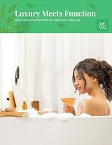 ADOV Bath Tray Extendable Bamboo Bath Caddy with Book/Phone Holder view 6