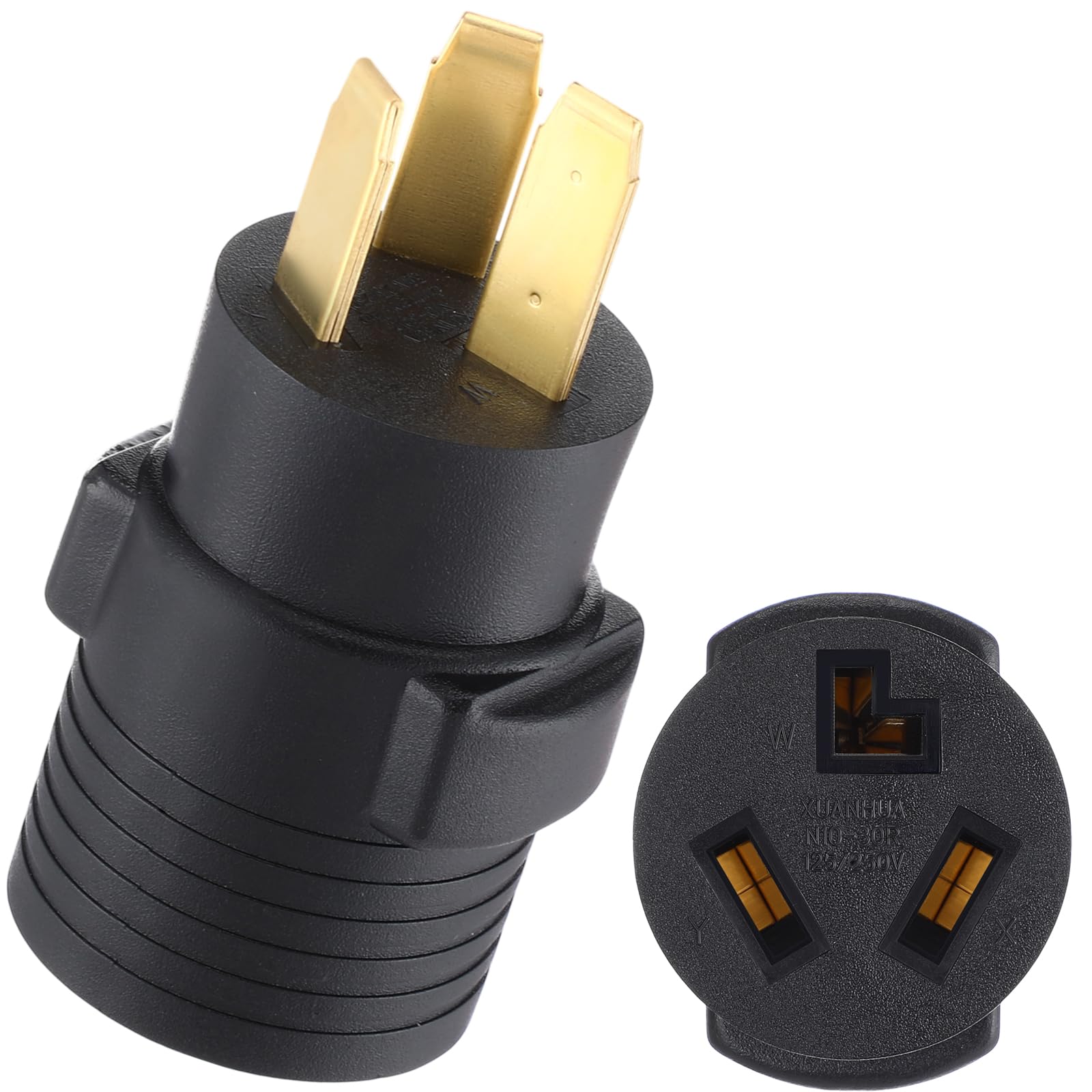 Photo 1 of Kanayu Dryer Adapter Compatible with Nema 10-50p to 10-30r, 3 Prong 50amp Male Plug to 30 Amp Female Connector Adapter, Dryer Receptacle for Old Style(10-50P to 10-30R,Black)