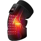 CuPiLo Red Light Therapy Knee Massager with Heat, 2026 Upgrade Vibration Massage Knee Brace for Knee Pain Relief, Portable 5000mAh Cordless Heated Knee Wrap, 660nm & 850nm