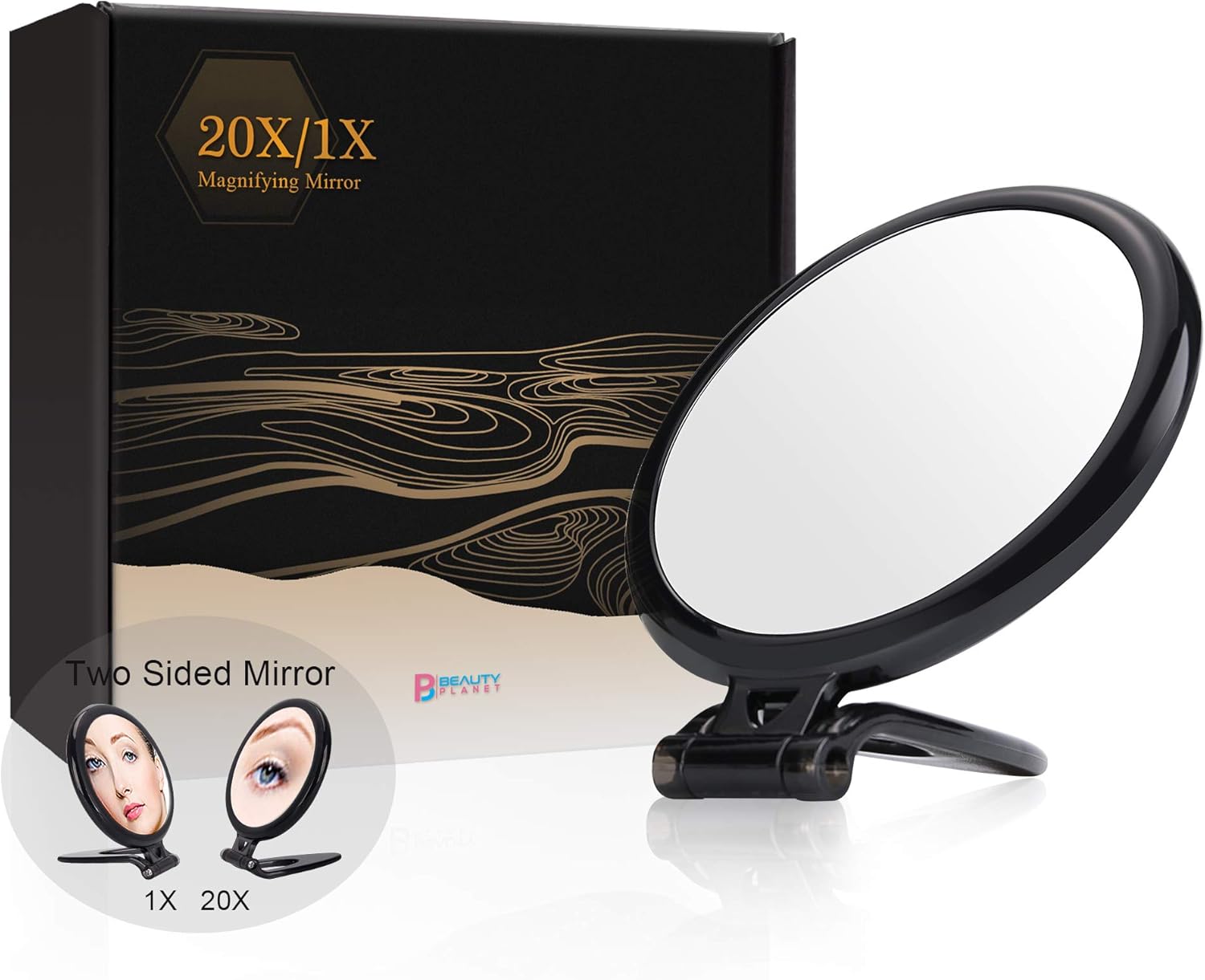 5Inch,20X Magnifying Mirror, Two Sided Mirror, 20X/1X Magnification