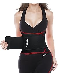 YIANNA Waist Trimmer for Women/Men, Back Double Support Waist Trainer Sweat Belt