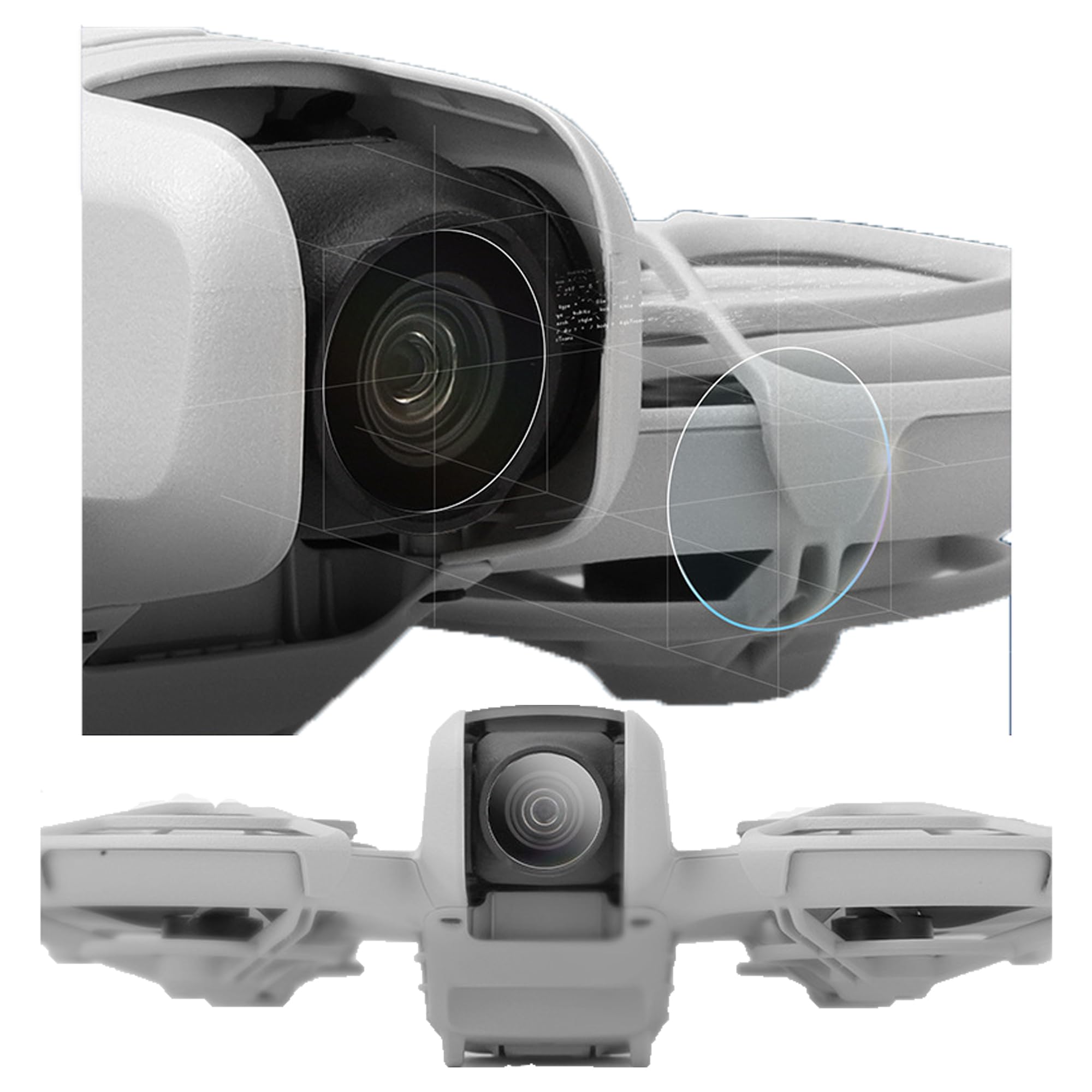 CERFFOOL 2 Set 9H Tempered Lens Film for DJI NEO Camera Lens Screen Protector for Drone Camera Accessories Explosion-Proof Anti-Scratch Anti-Bubble