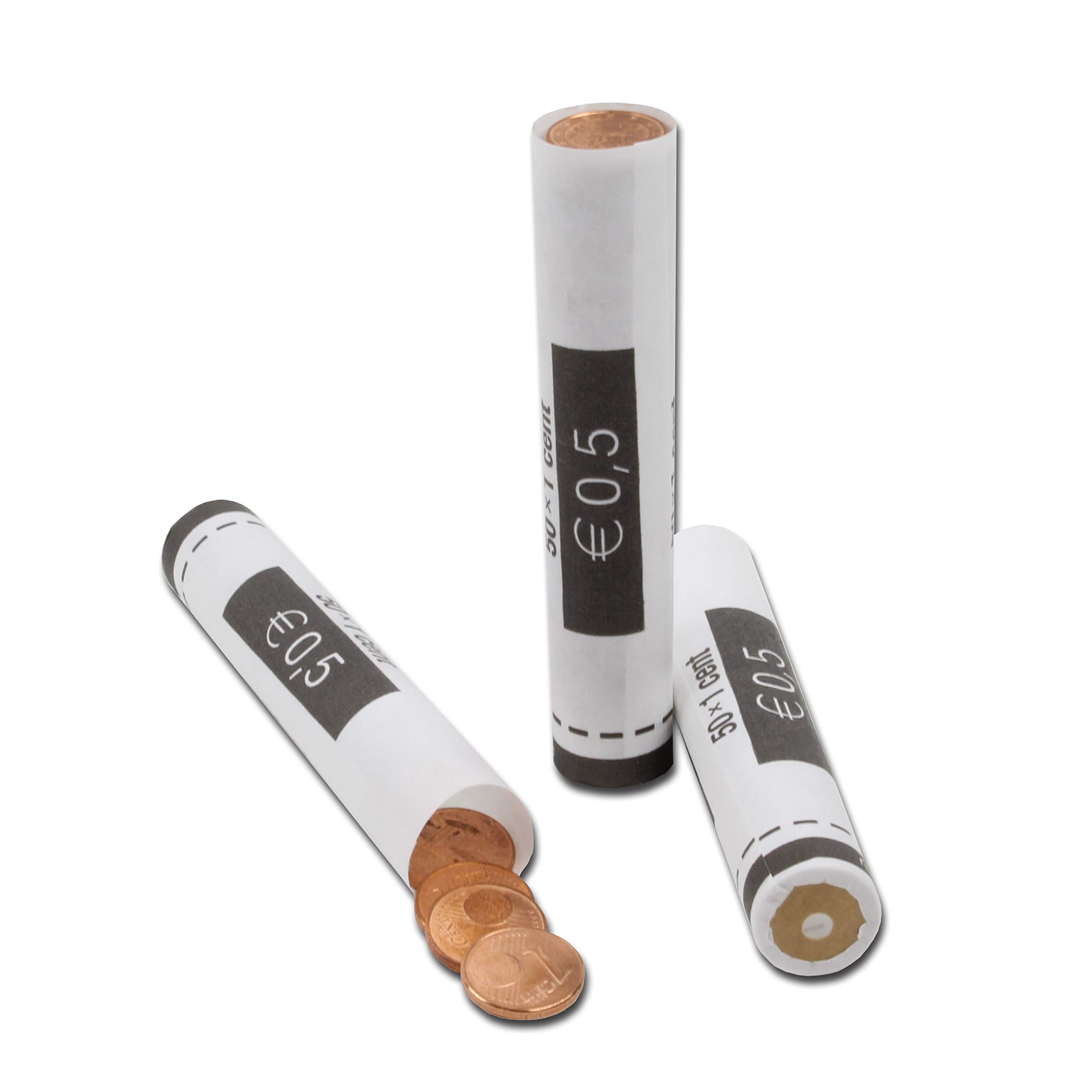 effektivo Euro Paper Coin Sleeves for 1 Cent Coins. Contents: 80 Pieces