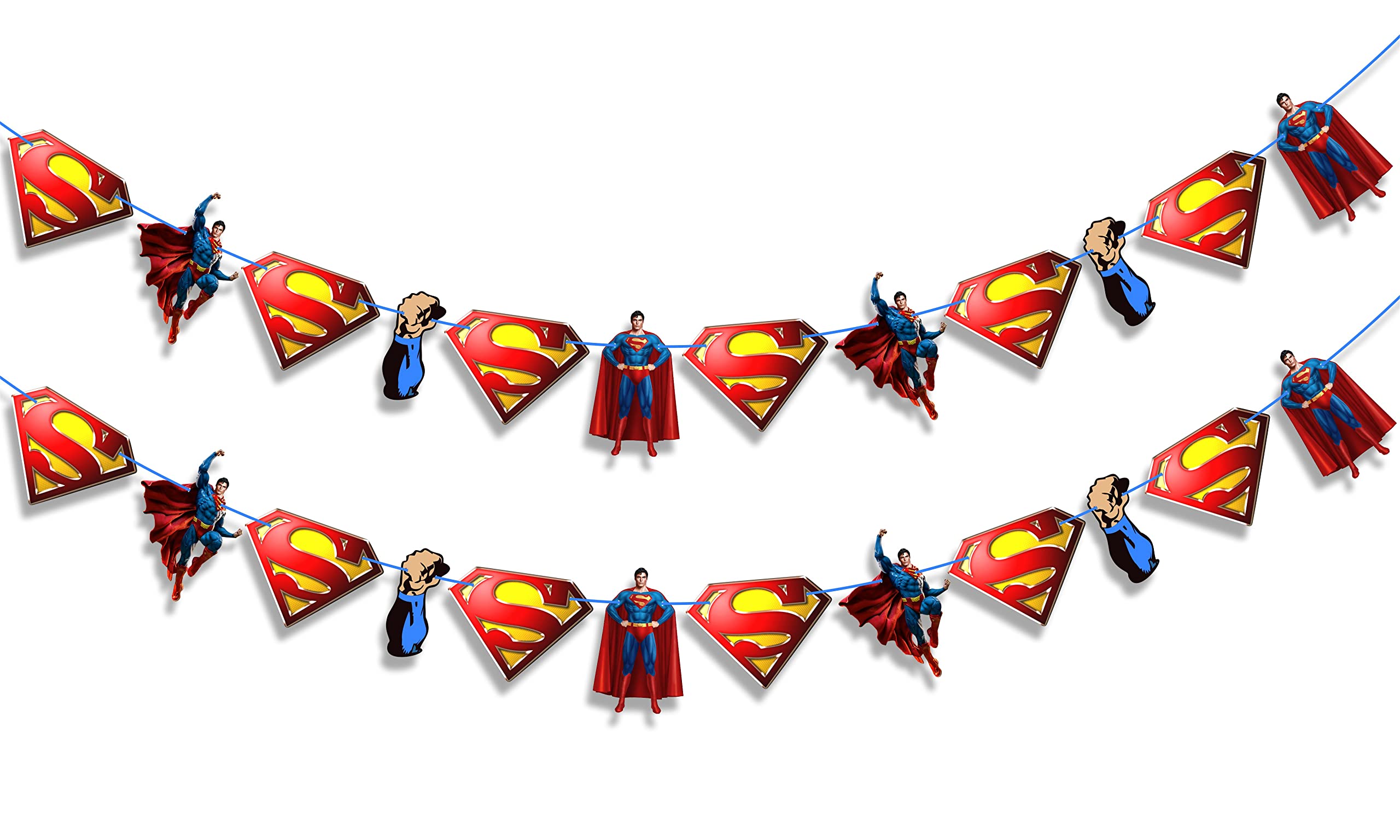 Suprman Garland Decoration - Vibrant Party Banner - Stylish Hanging Décor - Durable & Reusable - Perfect for Celebrations, Events & Festive Gatherings
