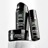 Tiege Hanley Acne Treatment Skin Care Set for Men, System Level 1, Tiegeclear Advanced Routine With Salicylic Acid Wash, Glycolic Acid Pads, and Serum, All Skin Types, Men’s Skin Care, 3 Piece Kit