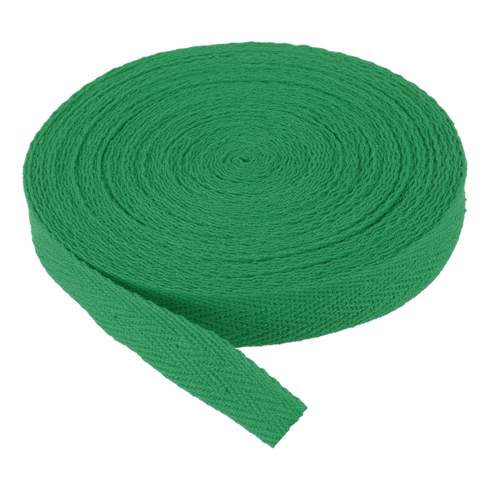 PATIKIL Cotton Twill Tape 15mm(5/8") 9m(10 Yards) Cotton Ribbon Bias Binding Tape Herringbone Webbing Trim for Sewing Gift Wrapping DIY Pine Green