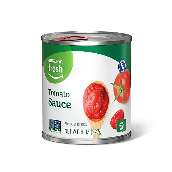 AMAZON FRESH, TOMATO SAUCE, 8 OZ (PREVIOUSLY HAPPY BELLY, PACKAGING MAY VARY)