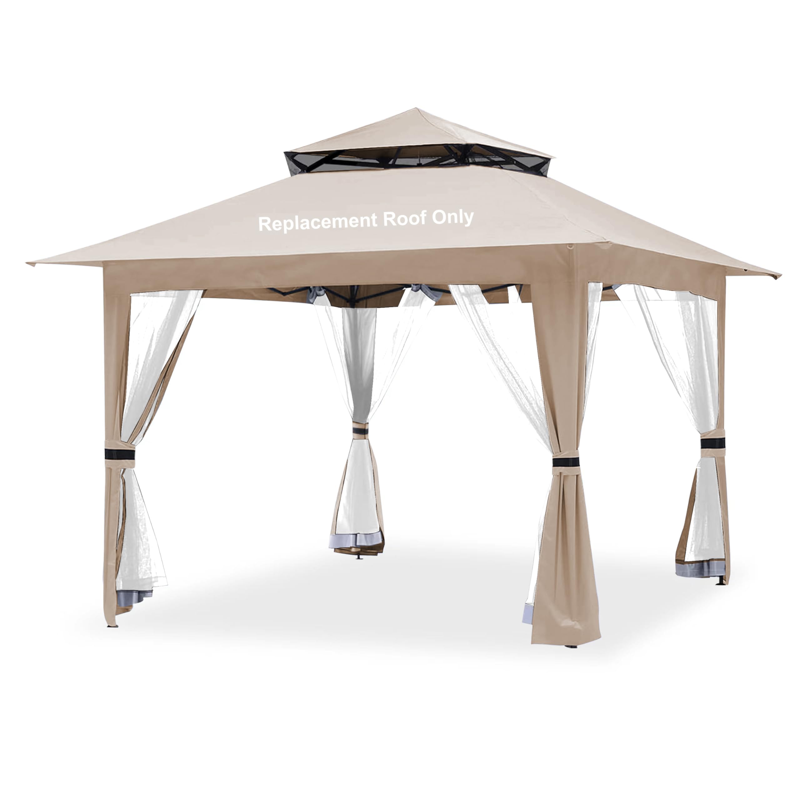 Photo 1 of JANCANOPY Beige Gazebo Cover Compatible with ABC, MASTER, B01N413ZYI,B0899HY4YW,B082H8N56R, B09JYL85ZX,B09J8MMG1G, B09J8MZCXD,B0899MN579, B07GBVJJCT, B0102CG464,B0899N3B4R Canopy Frame