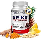 Spike Protein Detox 3-in-1 Supplement - Nattokinase 4000FU, Bromelain 500mg, Curcumin 1000mg - Unflavored Spike Support - Optimal Protein Balance for Daily Health - 60 Capsules, 30 Day Supply