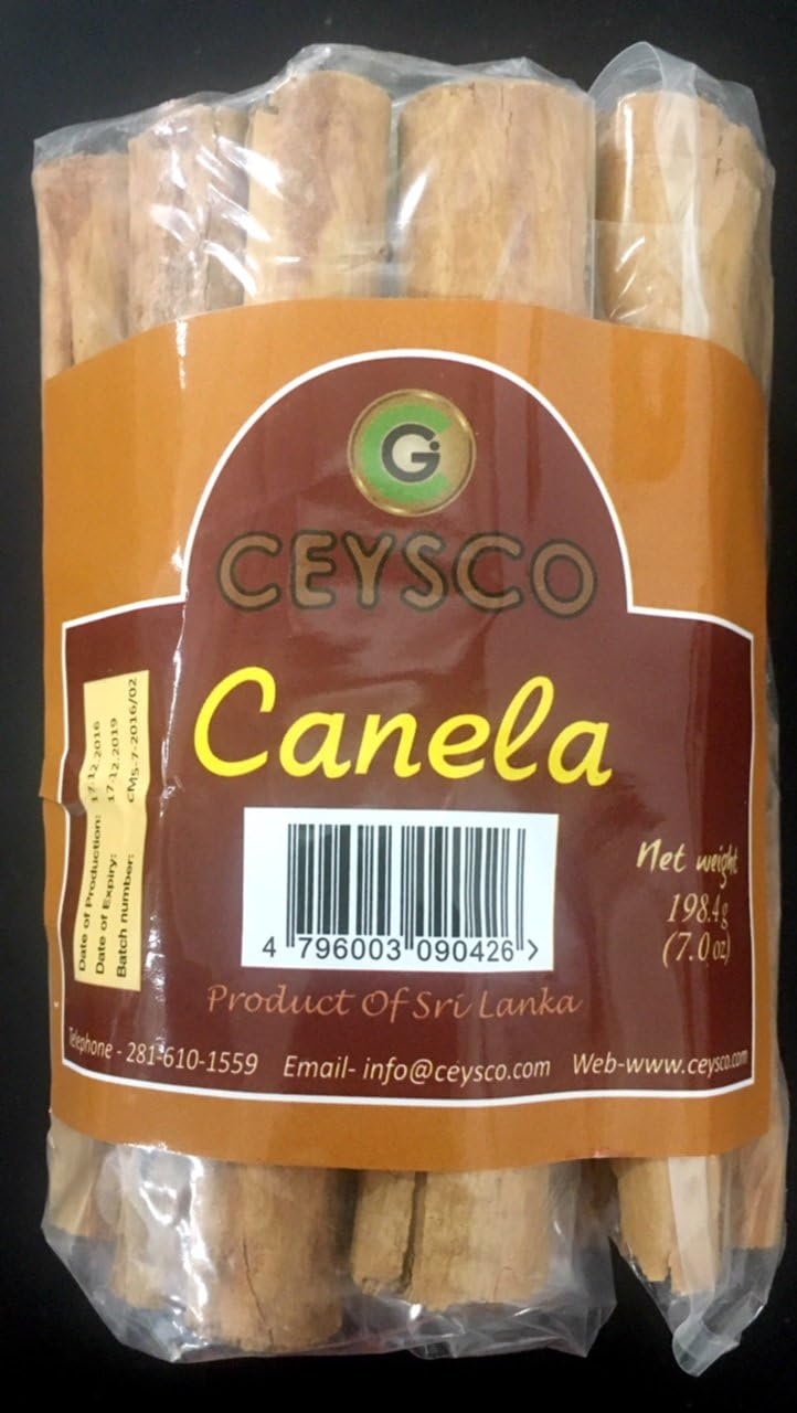 Ceysco Cinnamon (Canela) Sticks - High Grade A+++ Srilankan Cinnamon - 7 Oz
