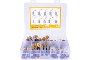 MARSTEK 40Pcs 10 Sizes Electric Motor Carbon Brushes Replacement for Power Tool