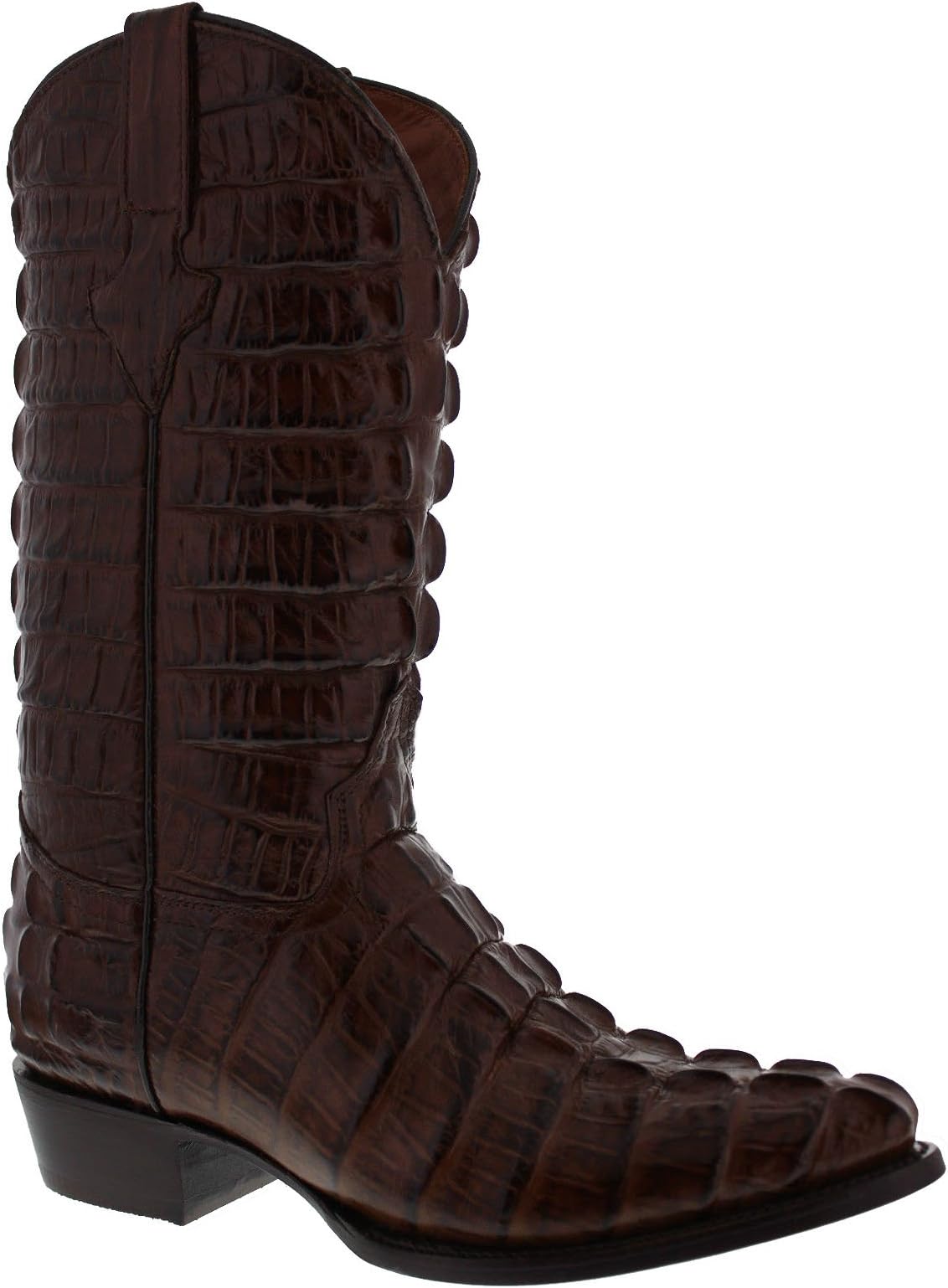 EL PRESIDENTE - Men's Full Crocodile Tail Print Cowboy Boots J Toe