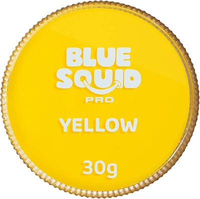 Blue Squid PRO Face Paint Yellow 30g Water Based Pro Makeup Single Cake