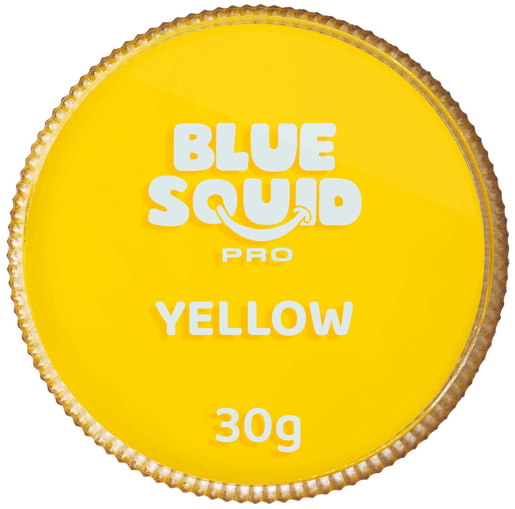 Blue Squid PRO Face Paint - Professional Water Based Single Cake Facepaint & Body Paints - SFX Makeup, Kids Adults Painting for Costume, Halloween Face Paints for Children - Classic Yellow 30g / 1oz