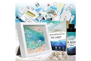 iLAND Craft Kits for Teens Adults Women UV Resin Kit for Beginners Sea Arts Beach Crafting Project DIY Costal Decor Making Set for Teens 14-16 Girls Fun Crafty Gifts for Women Christmas Gift Romantic