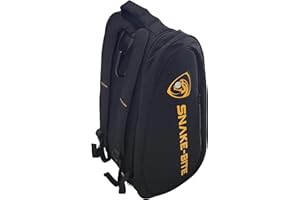 Golden Set Snake-Bite Pickleball Backpack Bag with Insulated Paddle Pocket, Large Compartment, Shoe Compartment, and Multiple