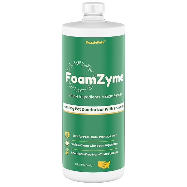 DOZZLEPETS FOAMZYME – 32OZ OUTDOOR PET ODOR ELIMINATOR,...