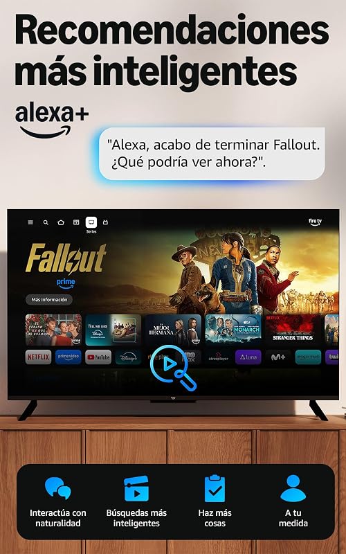 Fire TV Stick HD (última generación), con TV en directo gratuita, mando por voz Alexa, alimentación directa desde tu TV y configuración fácil, encuentra series más rápido con Alexa+