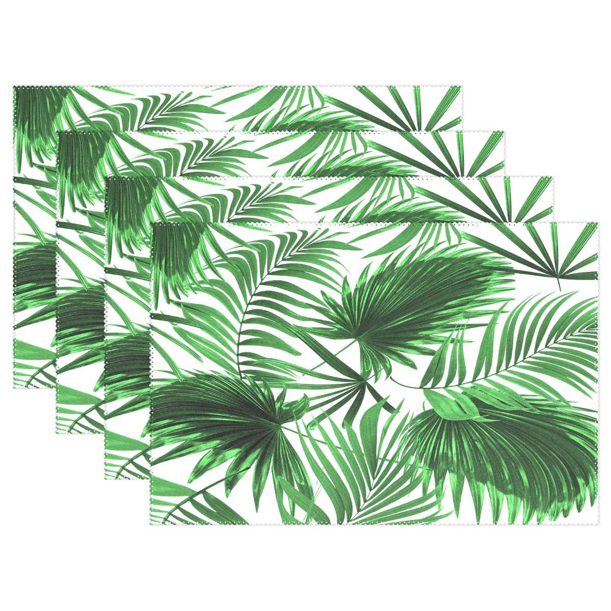 Amazoncom Wamika Leaves Palm Tree Placemats Table MatNon Slip