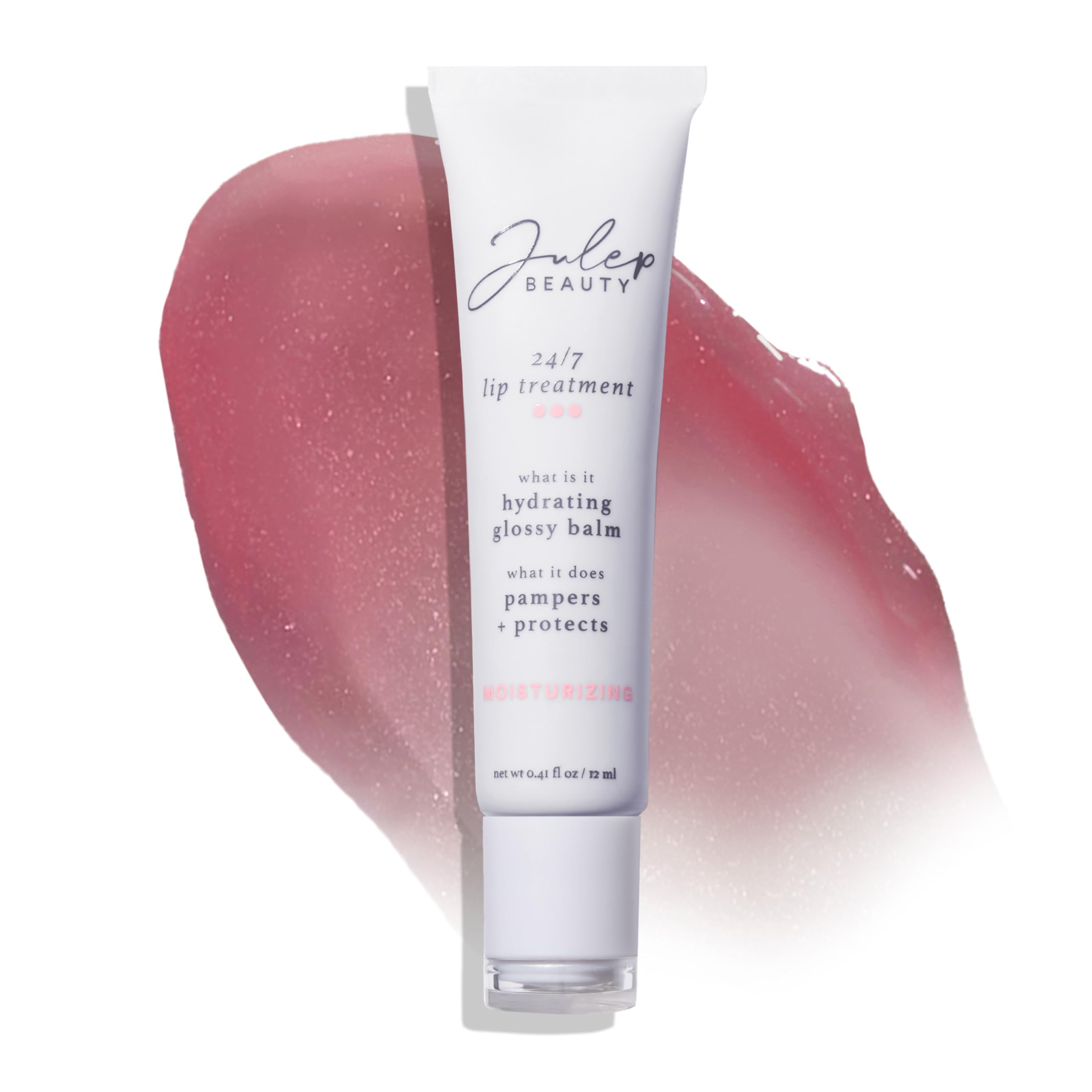 Julep 24/7 Lip Treatment - Hydrating Balm and Sleeping Mask - Moisturising Repair - Soothe Dry Chapped Lips - Shea Butter, Pink & Polished (Neutral Pink)