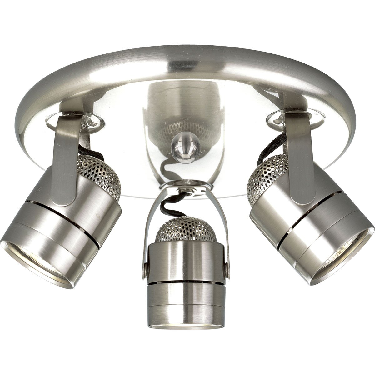 Best Progress Lighting 3-Light Brushed Nickel Flushmount