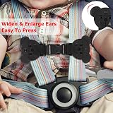 QOPAHI Bear-Shaped Car Seat Strap Anti Escape 2 Pack Black view 6