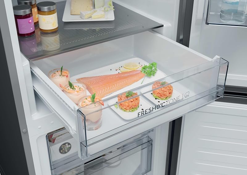 2D 60 Series 1 PRO HDPR1618ANPK - Frigorífico Combi, 355L, Circular AirFlow, Motor Inverter, Cajón 0º Fresh Zone, Total No Frost, Ancho 60cm, Alto 1,85m, Iluminación LED, Inox